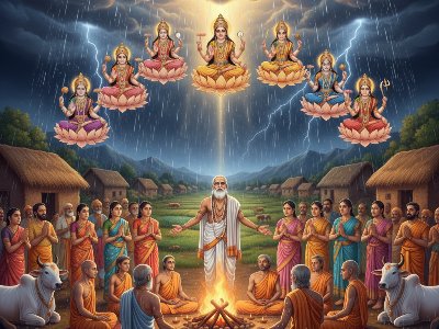 देवी भागवत की महिमा: जब सच्ची भक्ति ने गाँव को सूखे से बचाया